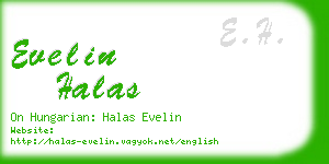 evelin halas business card